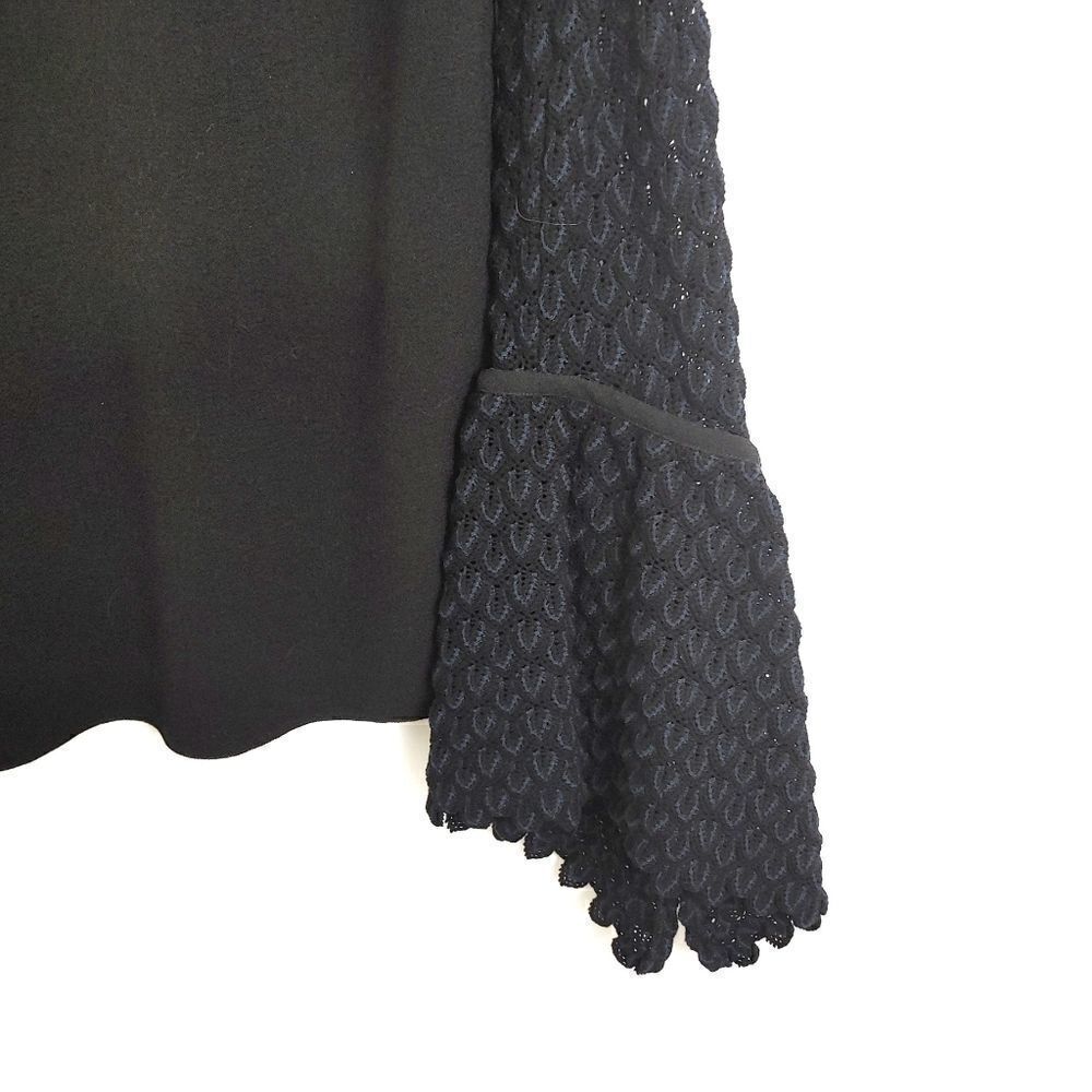 SEE BY CHLOÉ Crepe Crochet Knit Top Black XS Career - Picture 5 of 8